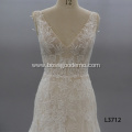 Sleeveless A Line Bridal Gowns Sheer Lace Appliqued Sequins Plus Size Robe De Mariee Custom nigerian wedding dresses